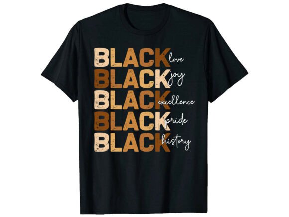 Black Pride Black History Month T-Shirt Graphics