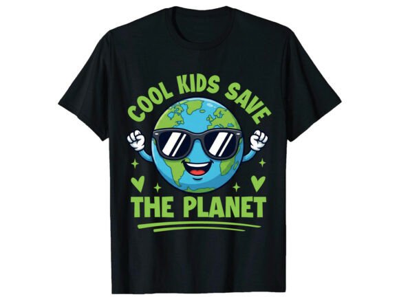 Cool Kids Save Planet Earth Day T-Shirt Graphics