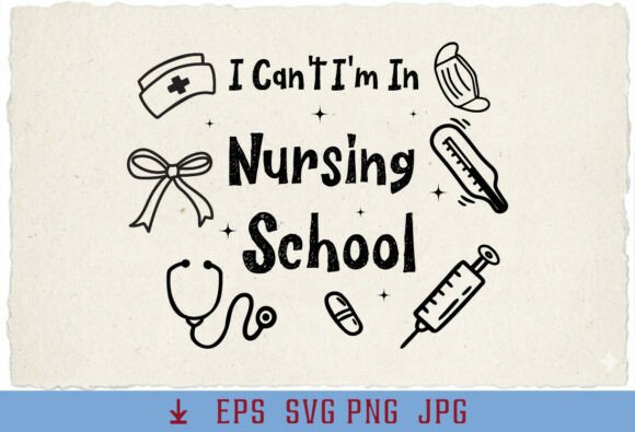 Coquette Nurse I Can't I'm in Nursing Sc Graphics