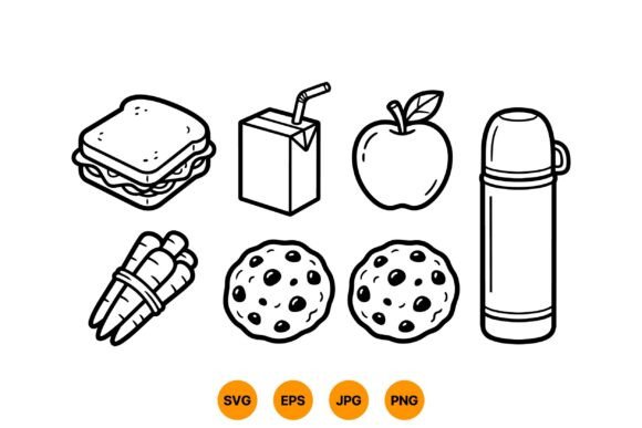 Cute Lunchbox Clipart Pack: Graphics for Playful Projects