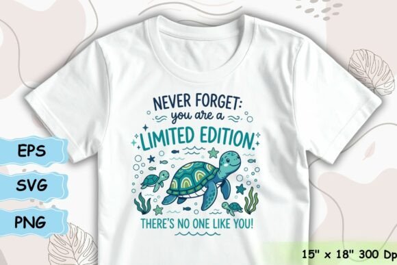 Cute Sea Turtle Limited Edition Quotes Graphics