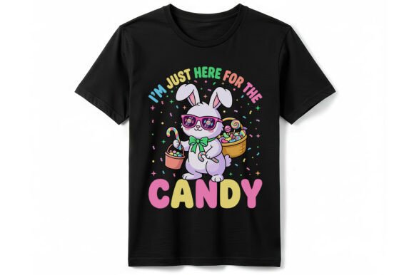 Easter Bunny Candy T-shirt Graphics and T-Shirt Designs