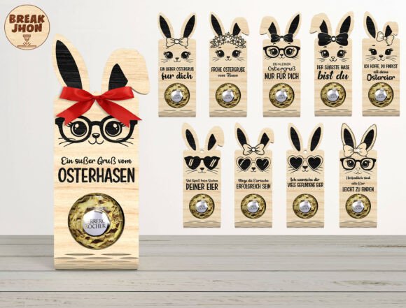 Easter Bunny Chocolate Holder SVG Bundle