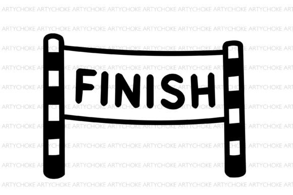 Finish Line Doodle Clipart: Graphics & Icons for Crafters