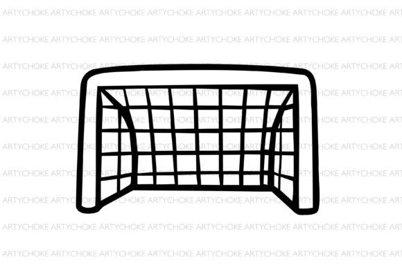 Football Goal Doodle Clipart: Graphics & Icons for Local Business