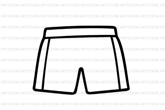 Football Shorts Doodle Clipart: Graphics and Icons for Creative Projects