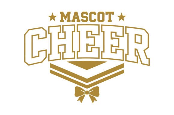 Mascot Cheer Team Typography Design Graphics