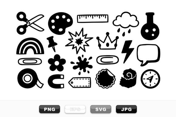 Playful Icon Clipart Collection: Graphics for Local Branding