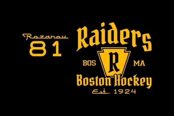 Raiders Bosma Boston Hockey Est. 1924 Graphics