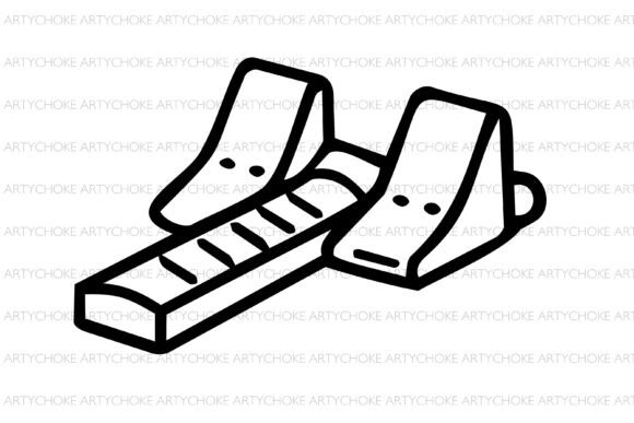 Running Blocks Doodle Clipart: Graphics & Icons for Local Business