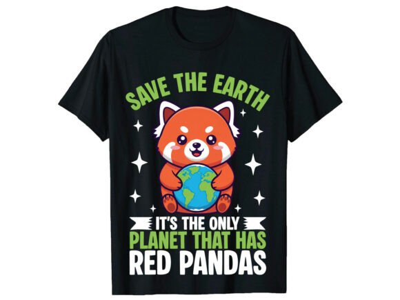 Save the Red Panda Earth Day T-Shirt
