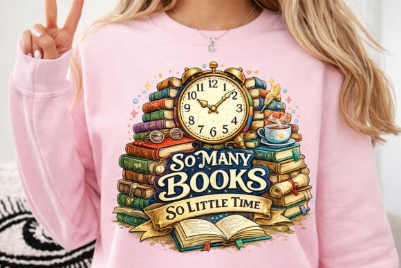So Many Books so Little Time PNG Graphics