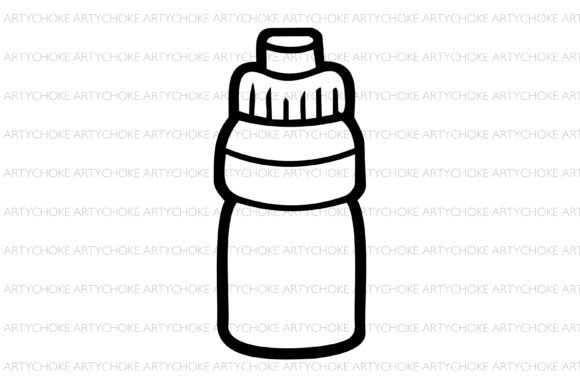 Sports Bottle Doodle Clipart: Graphics for Dynamic Branding