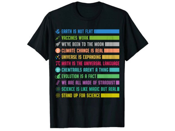 Stand Up for Science Earth Day T-Shirt Graphics