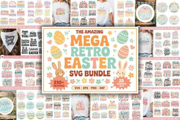 The Amazing Mega Retro Easter SVG Bundle