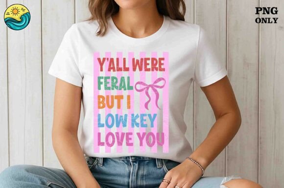 Y All Were Feral But I Low Key Love Png: Graphics for T-Shirt Designs